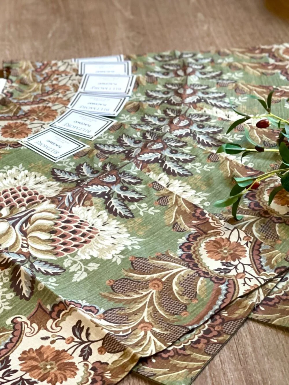 Biltmore Fall Tapestry Floral Jacquard Placemats Set of 6 NWT